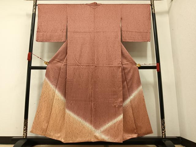 平和屋着物●訪問着　総絞り　霞文　暈し染め　正絹　逸品　AAAZ5089ph