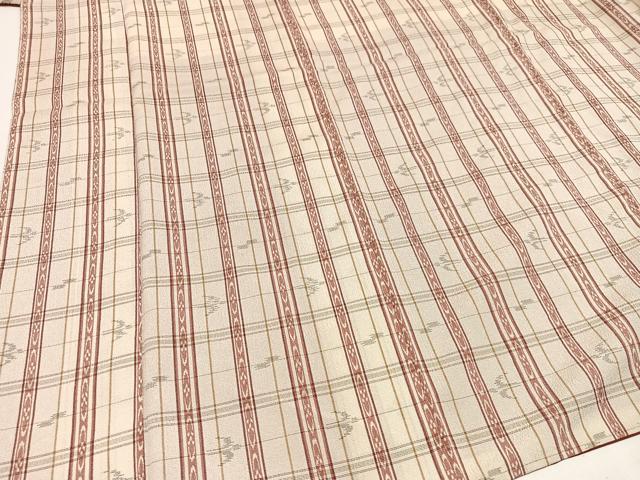 平和屋着物●上質なお召　琉球絣文様　正絹　逸品　AAAZ5109ph 平和屋着物○上質なお召 琉球絣文様 正絹 逸品 AAAZ5109ph