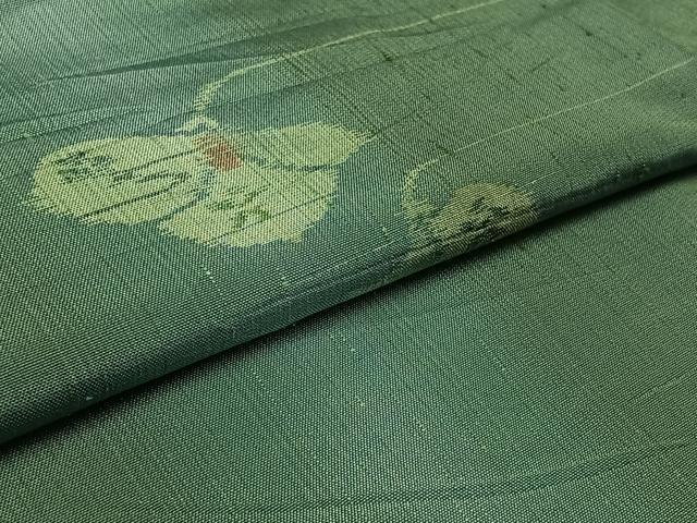 平和屋着物▽上質な紬 単衣 蚊絣文様 正絹 逸品 AAAZ0682jh