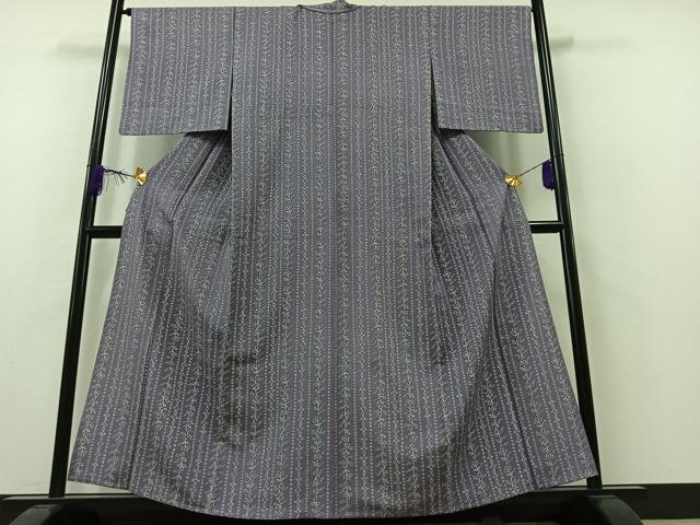 平和屋着物▽上質な小紋 単衣 花間道 正絹 逸品 AAAZ5693jh