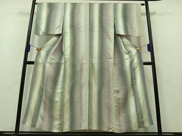 平和屋着物▽上質な小紋 単衣 間道 暈し染め 正絹 逸品 AAAZ5697jh 小紋