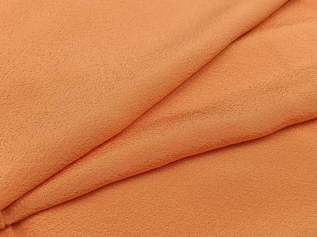 平和屋着物▽上質な色無地　単衣　鉛丹色　正絹　逸品　AAAZ5711jh