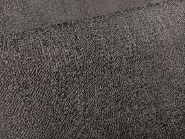 平和屋着物○上質な色無地 草木地紋 葡萄鼠色 正絹 逸品 AAAZ6806ph