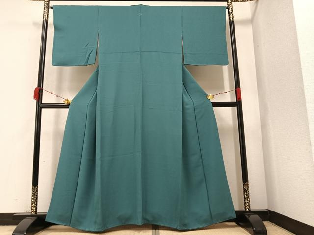 平和屋着物●上質な色無地　納戸色　正絹　逸品　AAAZ6807ph 平和屋着物○上質な色無地 納戸色 正絹 逸品 AAAZ6807ph