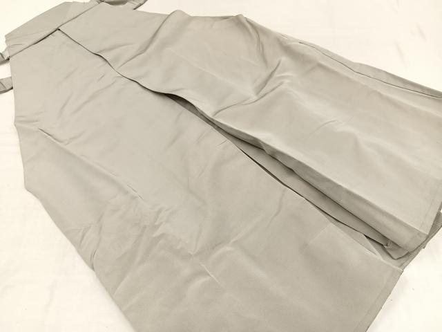 平和屋着物○男性 馬乗り袴 色無地 絹鼠色 正絹 逸品 AAAZ6832ph 