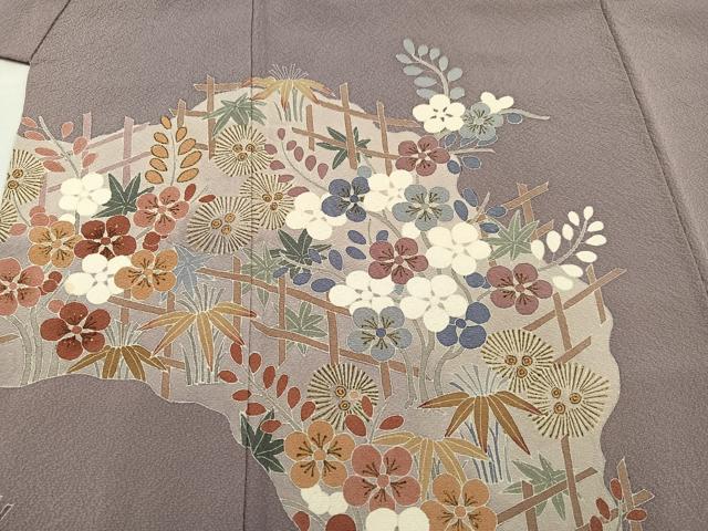 平和屋着物○訪問着 枝椿文 正絹 逸品 AAAW8113ma