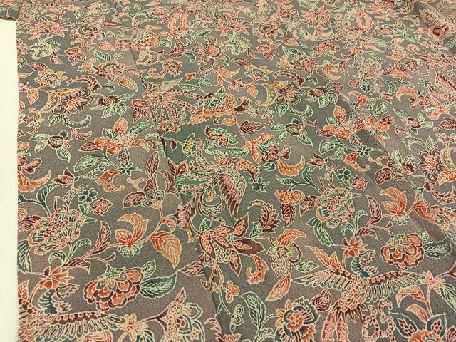 正絹　鬼しぼ縮緬　小紋　花束　菱紋 正絹 鬼しぼ縮緬 小紋 花束 菱紋 正絹 鬼しぼ縮緬 小紋 花束 菱紋