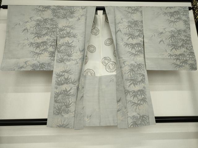 平和屋着物○上質な紬 縞 黒地 正絹 逸品 AAAW9308zg