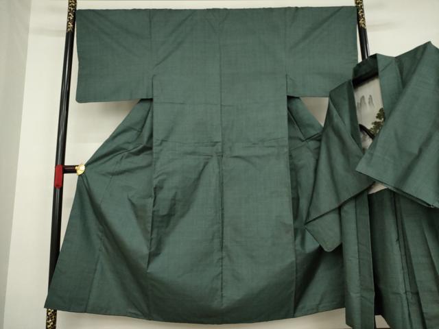 平和屋着物●男性　本場大島紬　アンサンブル　100亀甲　総詰め　正絹　逸品　AAAZ7173ck