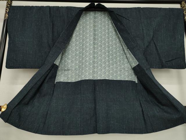 平和屋着物○男性 紬 アンサンブル 霞文 正絹 逸品 AAAZ7185ck 