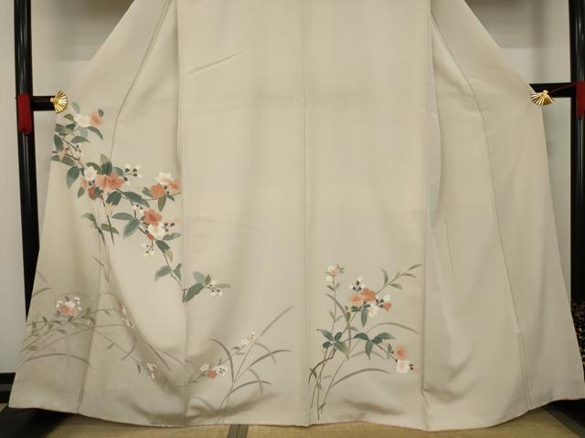 平和屋着物●十日町友禅作家　阿部佳雪　訪問着　洋蘭　暈し染め　正絹　逸品　DAAR0290yyy 平和屋着物○十日町友禅作家 阿部佳雪 訪問着 洋蘭 暈し