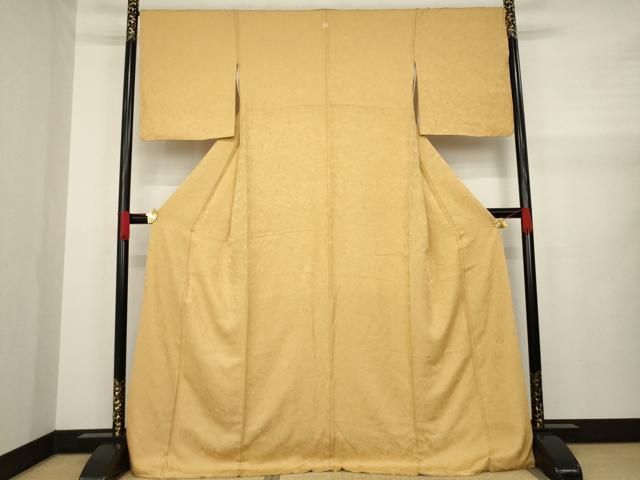 平和屋着物○上質な色無地 舞花地紋 薄桜色 正絹 逸品 未使用