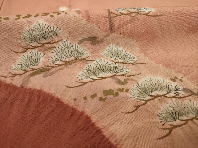 平和屋着物○訪問着 舞花文 黒地 正絹 逸品 DAAW5006ud