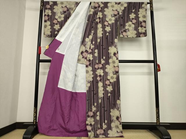 平和屋着物□リョウコキクチ R・K 小紋 舞花文 洗える着物 AAAX7166fw