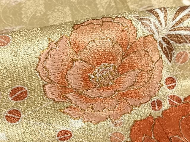 平和屋着物●訪問着　刺繍　草花文　暈し染め　金彩　やまと誂製　正絹　逸品　AAAZ7294zg 平和屋着物○訪問着 刺繍 草花文 暈し染め 金彩 やまと誂製