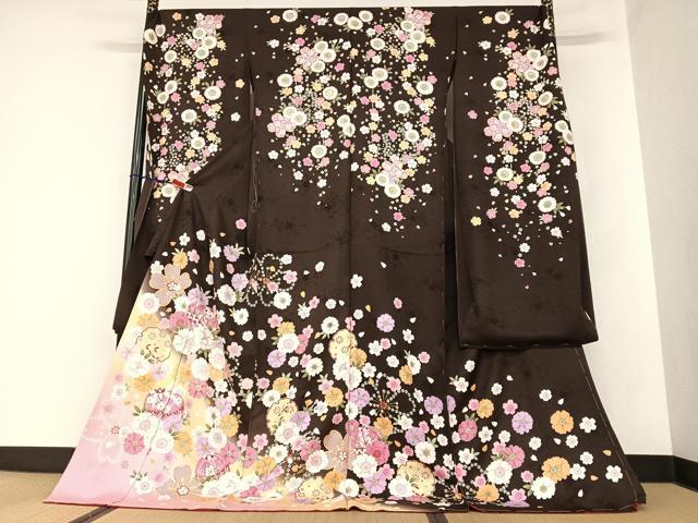 平和屋着物●豪華振袖　駒刺繍　花毬文　暈し染め　金彩　仮絵羽　逸品　未使用　AAAZ7298zg