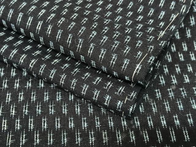 平和屋着物●男性　久留米絣　単衣　格子　綿　逸品　AAAZ7321zg