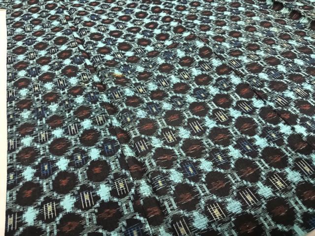 平和屋着物●備後絣　単衣　花亀甲文　正絹　逸品　AAAZ7323zg 平和屋着物○備後絣 単衣 花亀甲文 正絹 逸品 AAAZ7323zg