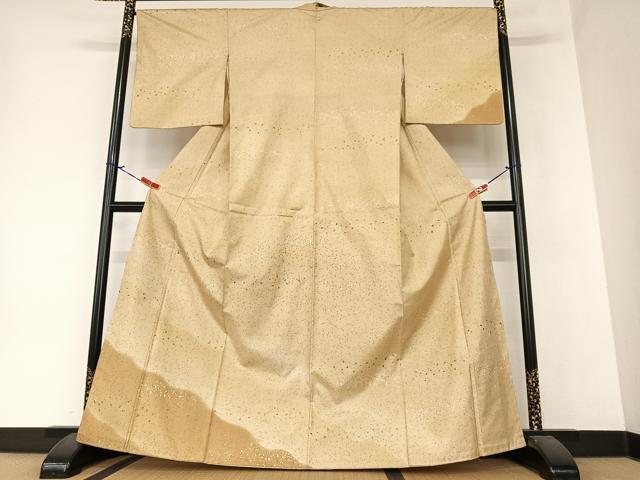 平和屋着物●本場染大島紬　訪問着　箔散らし　暈し染め　金彩　正絹　逸品　未使用　AAAZ7359zg