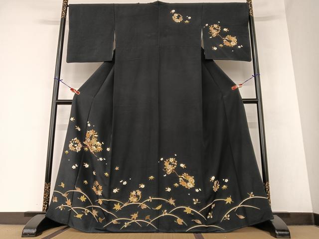 平和屋着物●訪問着　花楽器文　金彩　三越扱い　正絹　逸品　AAAZ7382zg