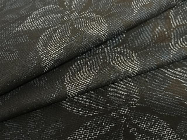 平和屋着物●本場大島紬　カタス7マルキ　草花文　正絹　逸品　AAAZ7384zg