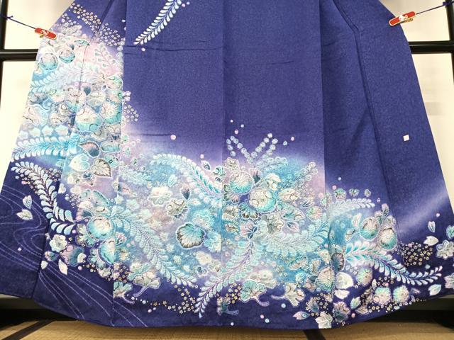 平和屋着物○訪問着 作家物 泰常 辻が花 暈し染め 金彩 金通し地 正絹