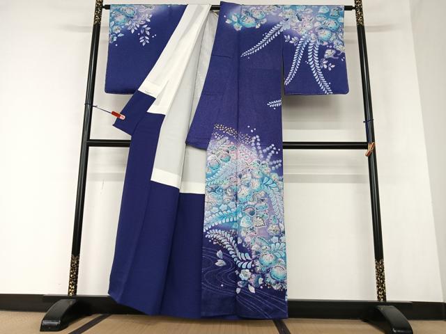 平和屋着物○訪問着 作家物 泰常 辻が花 暈し染め 金彩 金