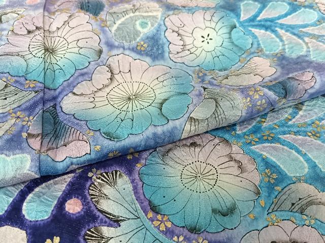 平和屋着物○訪問着 作家物 泰常 紬地 辻が花 暈し染め