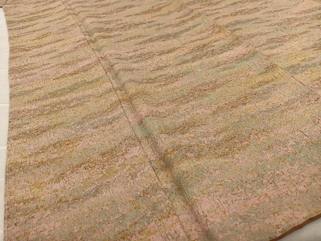 平和屋着物○野の陶人 加藤唐九郎 陶彩染 膨れ織り 小紋 霞