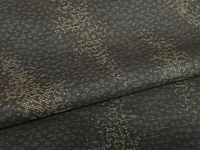平和屋着物○本場大島紬 純泥染め 手織 カタス7マルキ 霞文 浦口