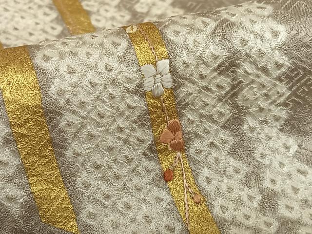 平和屋着物○銀座きしや 訪問着 絞り 刺繍 花間道 金彩