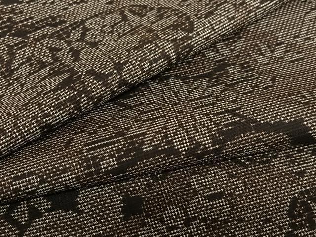 平和屋着物●本場大島紬　泥染　カタス7マルキ　風景草花文　正絹　逸品　AAAZ7471zg