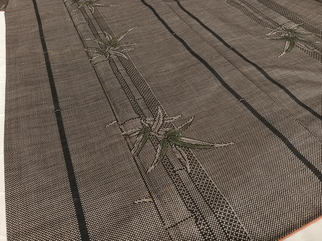 平和屋着物○本場大島紬 泥染 一元絣 笹竹文 正絹 逸品 AAAZ7472zg 紬