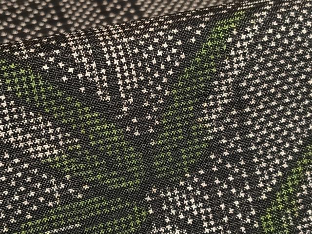 平和屋着物○本場大島紬 泥染 一元絣 笹竹文 正絹 逸品 AAAZ7472zg 紬