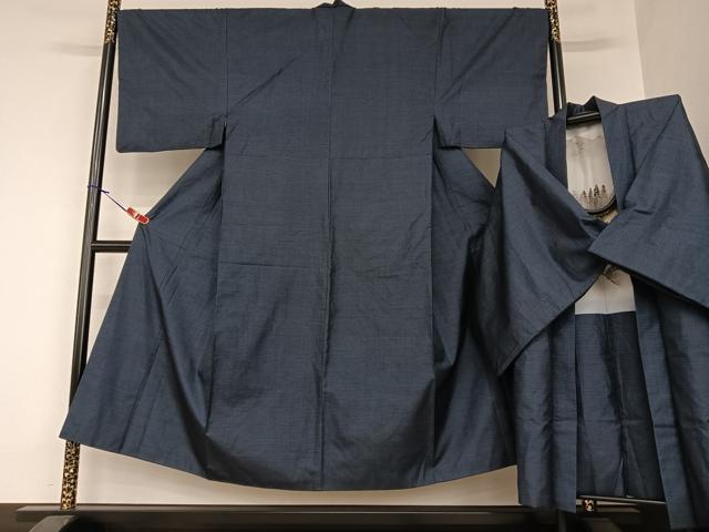 平和屋着物●男性　本場大島紬　アンサンブル　100亀甲　総詰め　正絹　逸品　AAAZ7512zg