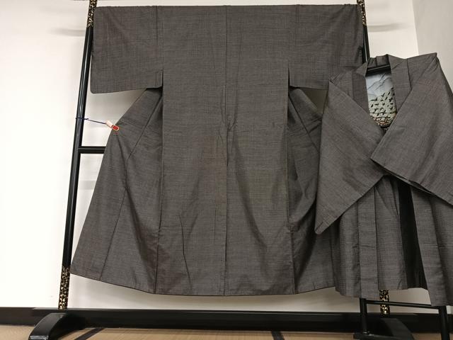 平和屋着物●男性　本場大島紬　アンサンブル　100亀甲　総詰　正絹　逸品　AAAZ7517zg