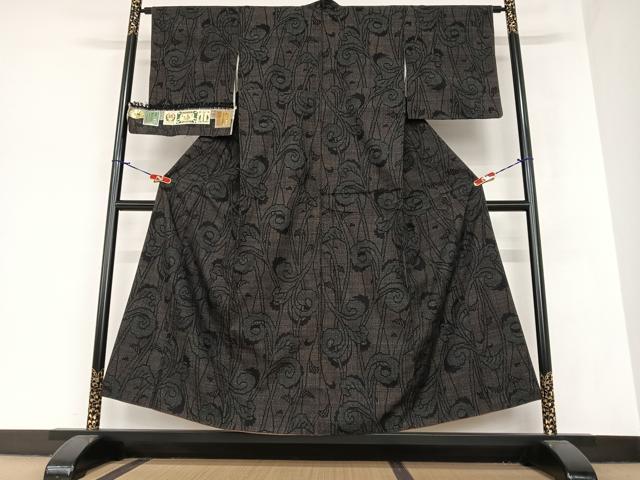 平和屋着物○本場結城紬 100亀甲 宝尽くし文 正絹 逸品 CAAS9269th