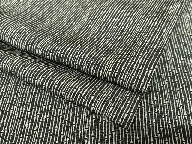 平和屋着物●上質な小紋　竹縞　正絹　逸品　AAAZ7550zg