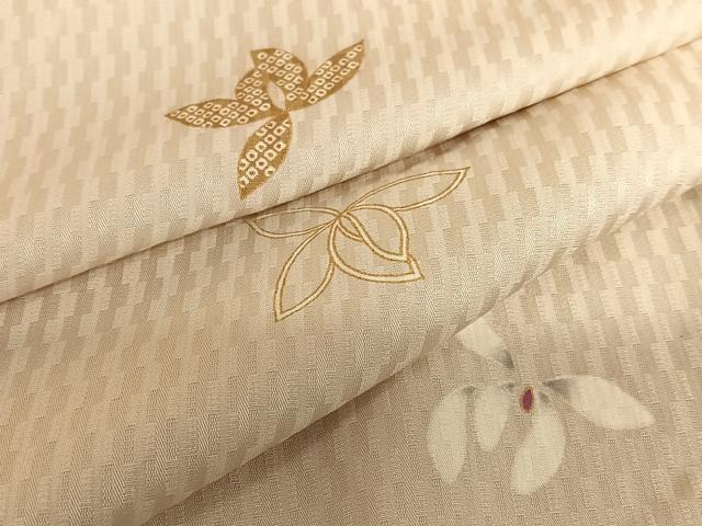 平和屋着物●上質な小紋　舞花文　金彩　ゑり善扱い　正絹　逸品　AAAZ7560zg