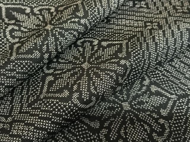 平和屋着物●本場大島紬　カタス9マルキ　花菱文　正絹　逸品　未使用　AAAZ7566zg