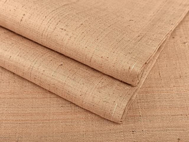 平和屋着物●紅花紬　米沢　横段文　ロング丈　正絹　逸品　AAAZ7572zg