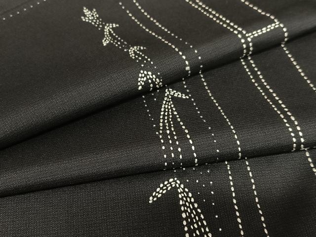 平和屋着物●本場染大島紬　訪問着　刺し子刺繍　草花文　正絹　逸品　AAAZ7591zg