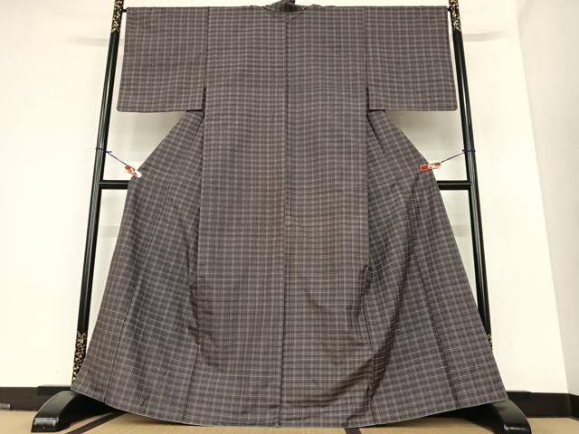 平和屋着物●上質な紬　格子　正絹　逸品　AAAZ7597zg 平和屋着物○上質な紬 格子 正絹 逸品 AAAZ7597zgの通販はau PAY