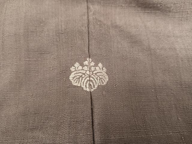 平和屋着物●結城紬　色無地　鳩羽鼠色　正絹　逸品　AAAZ7648ph 平和屋着物○結城紬 色無地 鳩羽鼠色 正絹 逸品 AAAZ7648ph