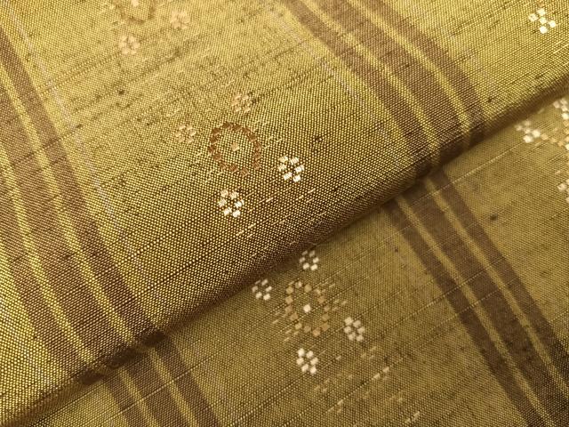 平和屋着物●上質な紬　花織　間道　鈴乃屋扱い　正絹　逸品　AAAZ7663ph 平和屋着物○上質な紬 花織 間道 鈴乃屋扱い 正絹 逸品 AAAZ7663ph 平和