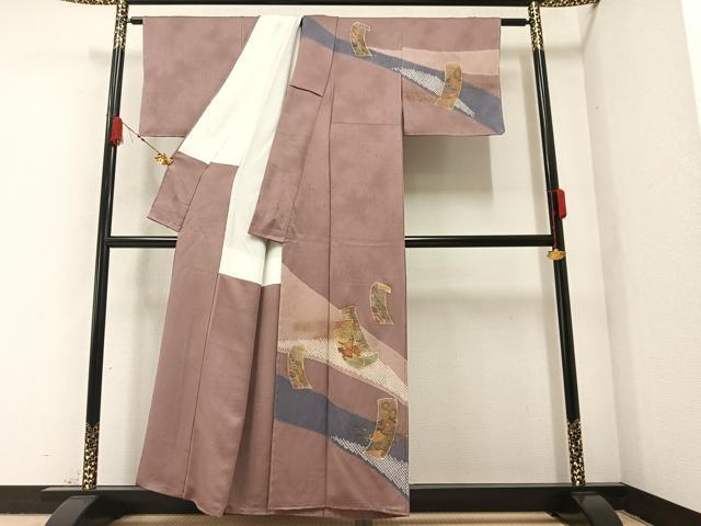 平和屋着物○人間国宝 七代 尾上菊五郎 訪問着 源氏車文 暈し染め 正絹