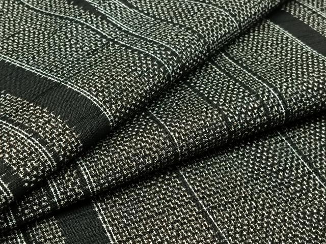 平和屋着物▽本真綿結城紬　単衣　壺垂れ文様　証紙付き　正絹　逸品　AAAZ7809jh