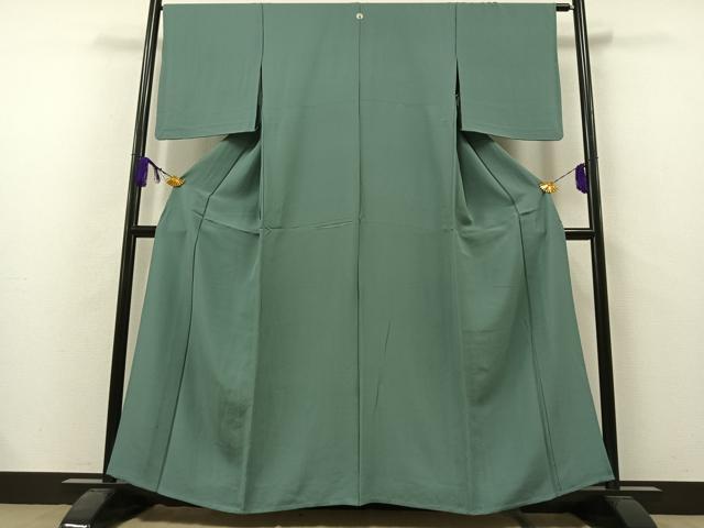 平和屋着物○上質な色無地 紋意匠 小麦色 正絹 逸品 未使用