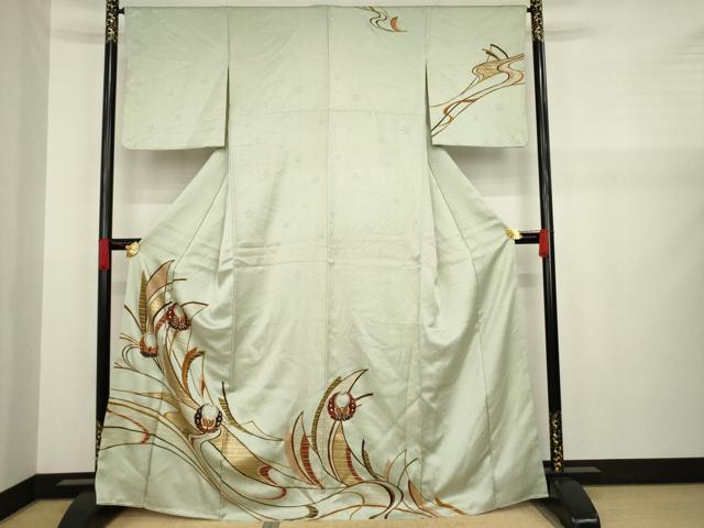 平和屋着物●訪問着　舞蝶文　金彩　正絹　逸品　AAAZ8105ck