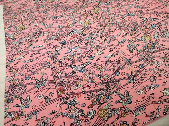 平和屋着物○上質な小紋 型染め 流水風景文 正絹 逸品 AAAZ8109ck